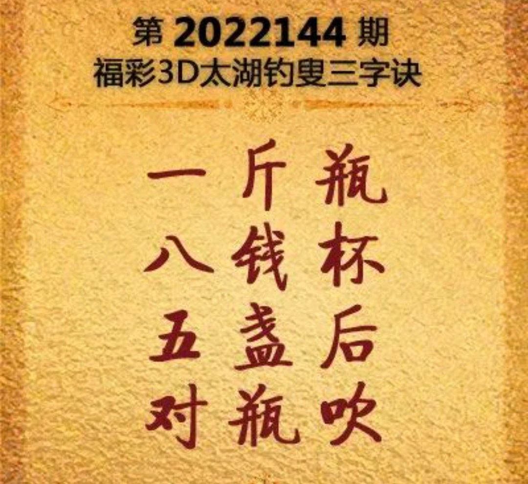 揭秘太湖钓叟3D三字谜，智慧与趣味的碰撞